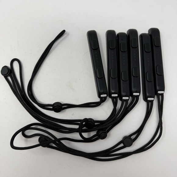 Genuine Nintendo Switch Lot Of 6 Joy Con Wrist Straps Black - Picture 1 of 3